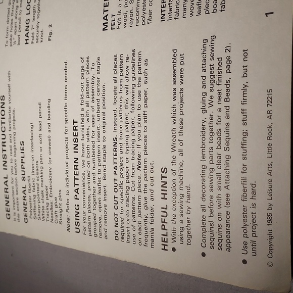 Vintage Leisure Arts Craft Leaflets 1005 Holiday Hoops and 1027 Felt Christmas - Picture 4 of 10